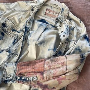 Free People Tie Dye Button Shirt